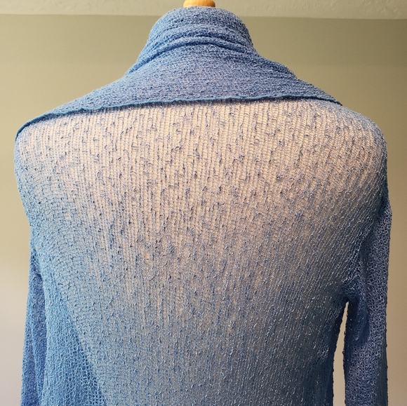 Fresco by Nomadic Traders – Beach Blue Long Mesh/Crochet Cardi/Shawl (One Size) - Picture 11 of 16